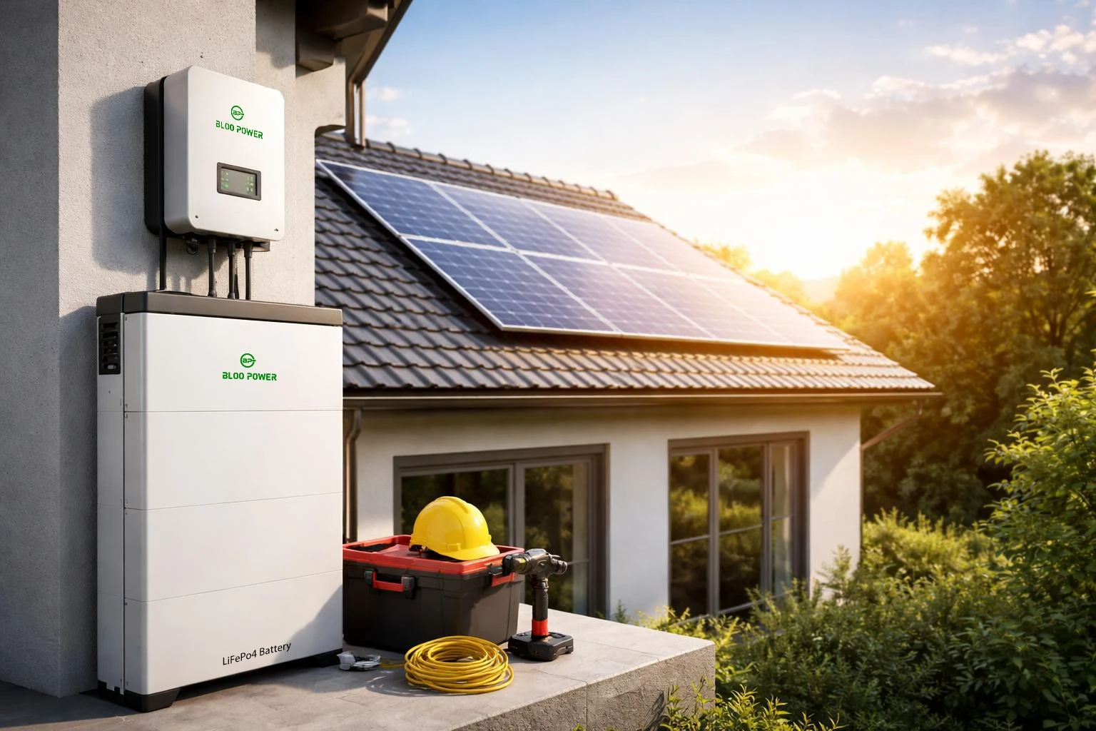 Home energy storage battery with hybrid inverter Home energy storage battery with hybrid inverter