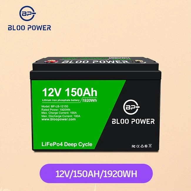 Rechargeable Lithium Ion Battery Pack 12V 150Ah BMS With Inverter